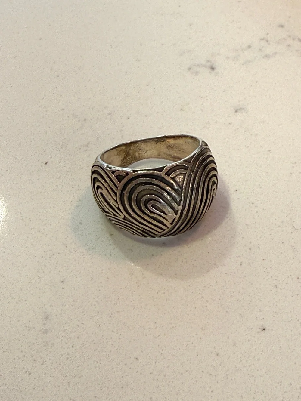 vintage sterling silver swirl ring sz 6